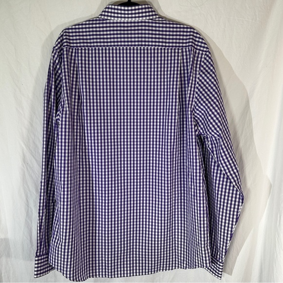 SOLD Croft & Barrow Easy Care Dress Shirt Purple Plaid 17 36/37 Classic Fit - Picture 4 of 4